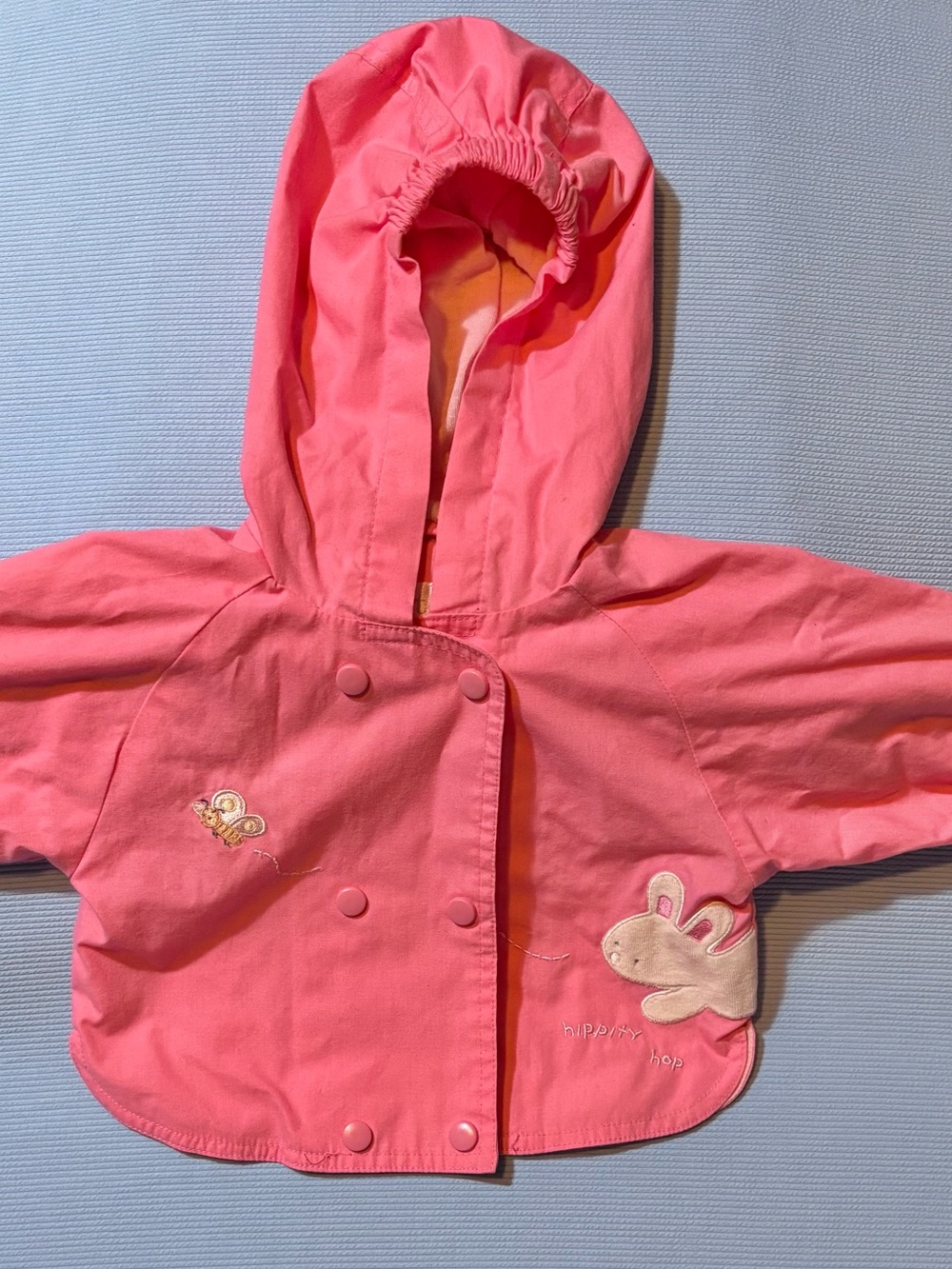 Carter's Pink Hooded Spring Jacket with Bunny Appliqué 0-3 mos